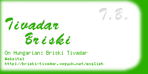 tivadar briski business card